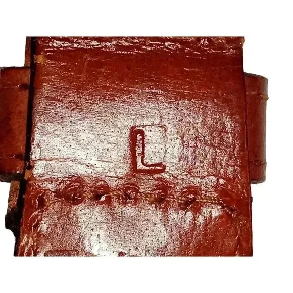 Braided Genuine Leather Womens Brown Belt Made In India Sz L - Picture 7 of 8